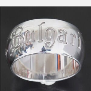Vintage Bulgari Save The Children Sterling Silver Ring Band, 53mm; Unisex